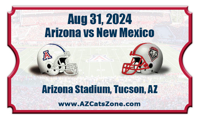 2024 Arizona Wildcats vs New Mexico Lobos Football Tickets
