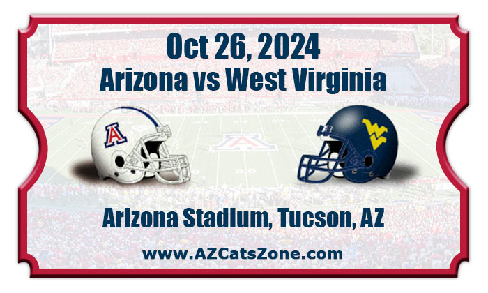 2024 Arizona Wildcats vs West Virginia Mountaineers Football Tickets