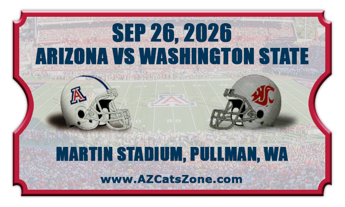 2026 Arizona Wildcats vs Washington State Cougars Football Tickets