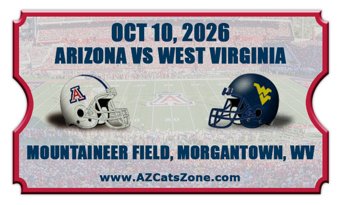 2026 Arizona Wildcats vs West Virginia Mountaineers Football Tickets